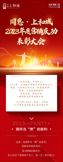 同惠·上和城2023年度营销庆功表彰大会