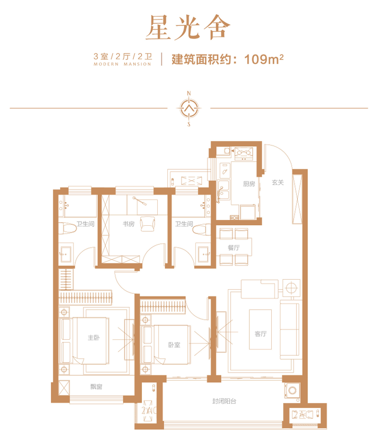 新飞建业府在售户型鉴赏|动静分离,全明舒居