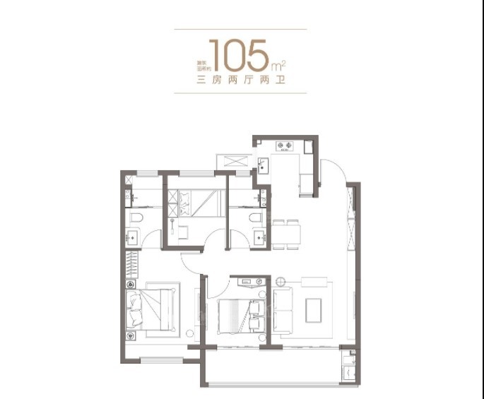 房屋面积为105㎡