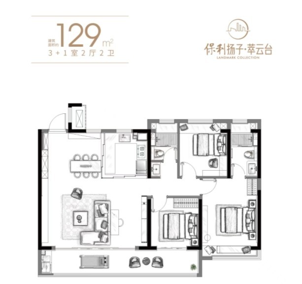 房屋面积129㎡