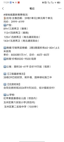 玉林【绿地城】4月销售信息