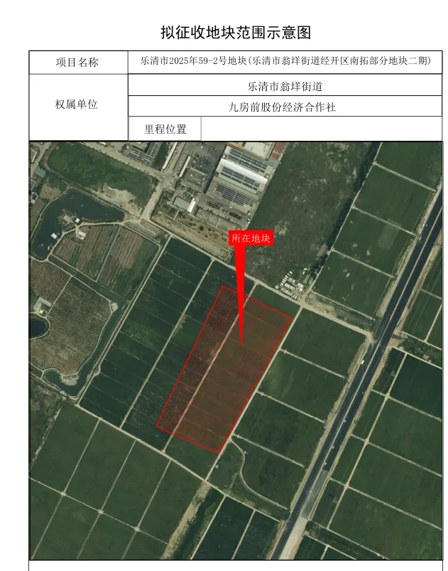 乐清翁垟土地征收合计150亩!-乐清楼盘网