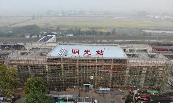滁州明光火车站改建新进度，站房内装饰装修工程完成90%