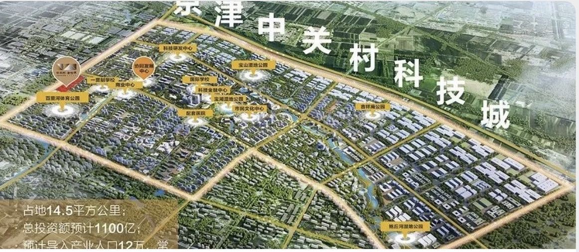 天津宝坻区将设立京津中关村科技城