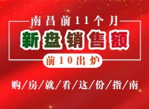 南昌前11个月新盘销售额前十出炉，购房就看这份指南