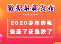 数据最新发布！2020今年房租是涨了还是跌了？