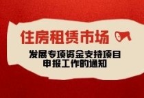 武汉市住房保障房管局关于开展住房租赁市场发展专项资金支持项目申报工作的通知