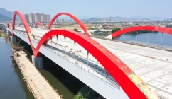 漳州马洲大桥主体结构已全线贯通！飘带效果已在九龙江上呈现