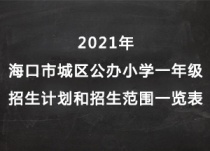 2021年海口小学划片招生方案公布！