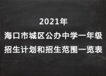 2021年海口中学划片招生方案公布！