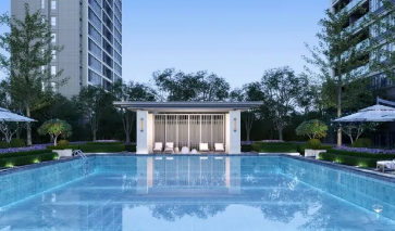 如东绿城明月江南均价13800元/平方米，配置无边室外泳池！
