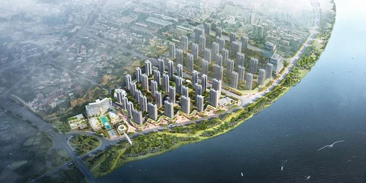 永州市委副书记、市长朱洪武莅临港联·环球中心调研项目建设情况