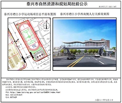 泰兴市襟江小学运动场项目和西南侧人行天桥项目批前公示