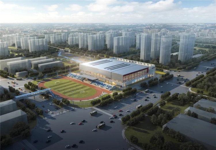 东港区体育中心预计今年完工!最新进度来了!