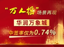 “万人摇”场景再现，华润万象城中签率仅为0.74%