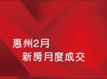 连续三月下跌！2月惠州新房成交仅2043套！