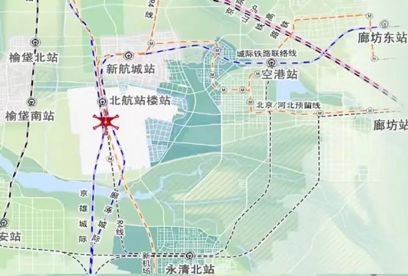 市场资讯|廊坊区县与北京轨道交通网，规划图出示！