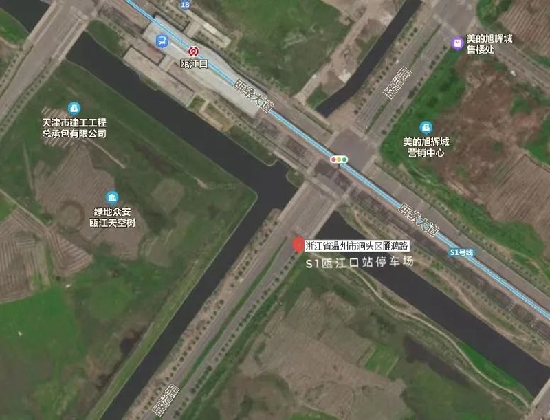 S1线瓯江口站的临时社会停车场正式投入使用