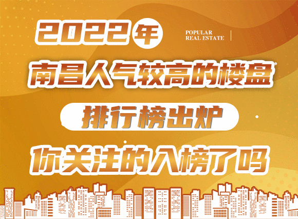 2022年南昌人气较高的楼盘排行榜出炉！你关注的入榜了吗？