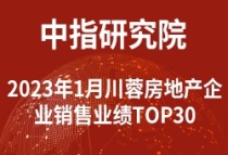 2023年1月川蓉房地产企业销售业绩TOP30