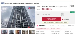 七都金悦澜湾住宅被八折拍卖！