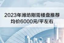 2023年潍坊刚需楼盘推荐，均价6000元/平左右