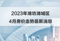 2023年潍坊潍城区4月房价走势最新消息