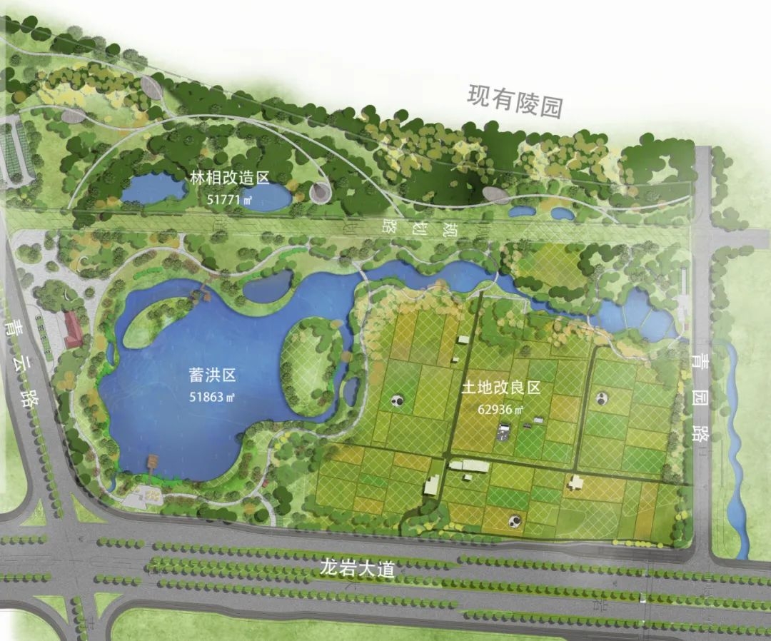 北部新城重点项目龙州湿地项目清表交地