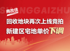 商改住！回收地块再次上线竞拍！新建区宅地单价下调！