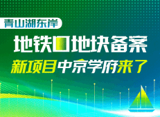 青山湖东岸地铁口地块备案，新项目中京学府来了！