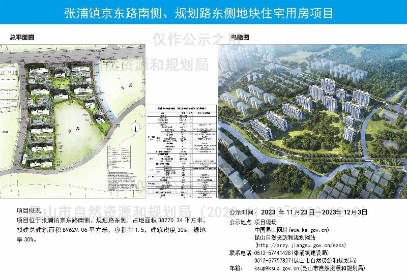 张浦镇京东路南侧、规划路东侧地块住宅用房项目方案公示