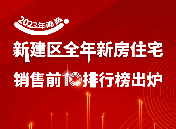 2023年南昌新建区全年新房住宅销售前十排行榜出炉！