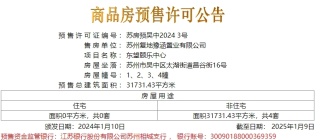 东望颐乐中心2023.01.10新领预售许可证一张