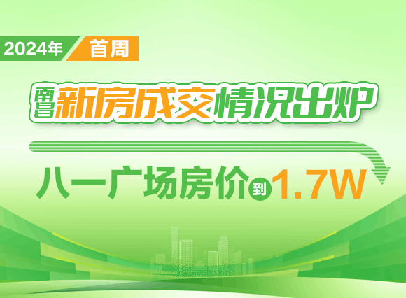 2024年首周南昌新房成交情况出炉，八一广场房价1.7W！