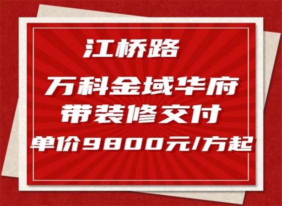 江门江桥路万科金域华府1栋带装修交付单价9800起