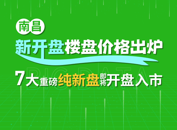 ​南昌新开盘楼盘价格出炉，7大重磅纯新盘即将开盘入市！