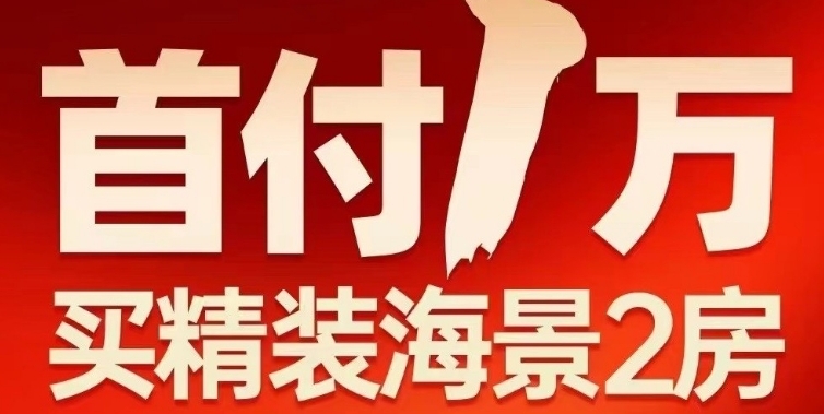 彰泰海棠湾首付1万买北海精致装修海景两房