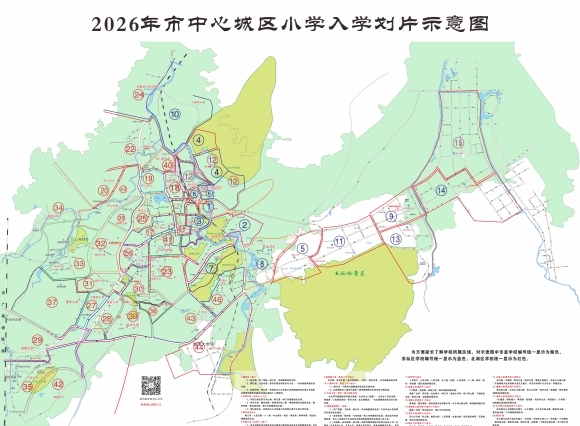 2026年郴州市中心城区义务教育阶段学校入学划片示意图公布