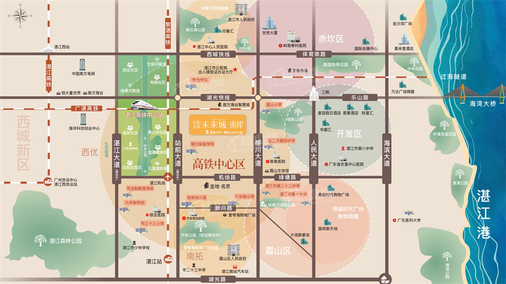 中海金地未来城·南岸位置图