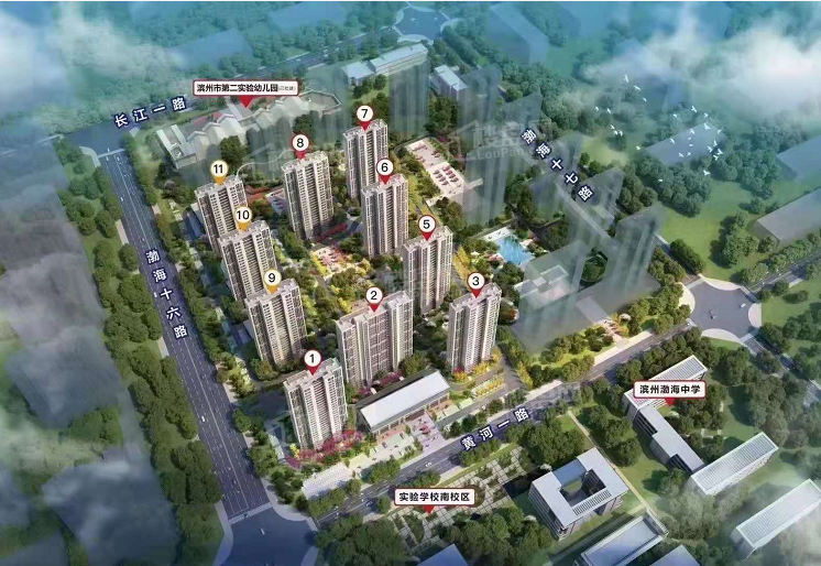 滨州学府名著3室2厅2卫户型图-滨州楼盘网