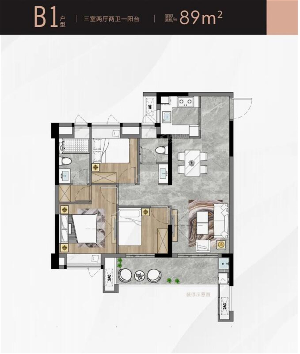 坤鸿美域户型图_房型图_户型图大全-福州楼盘网