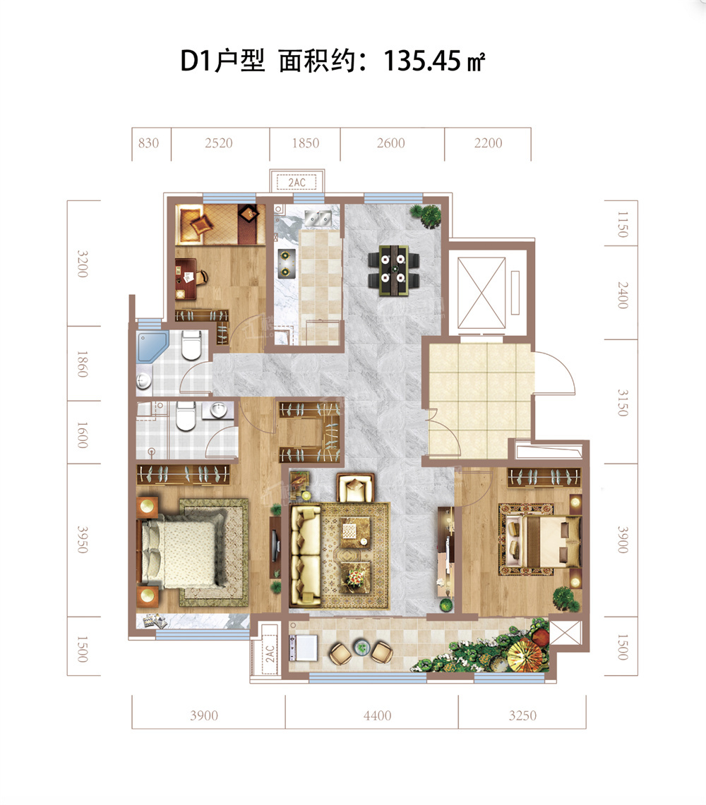 8室2厅2卫户型图大全图片