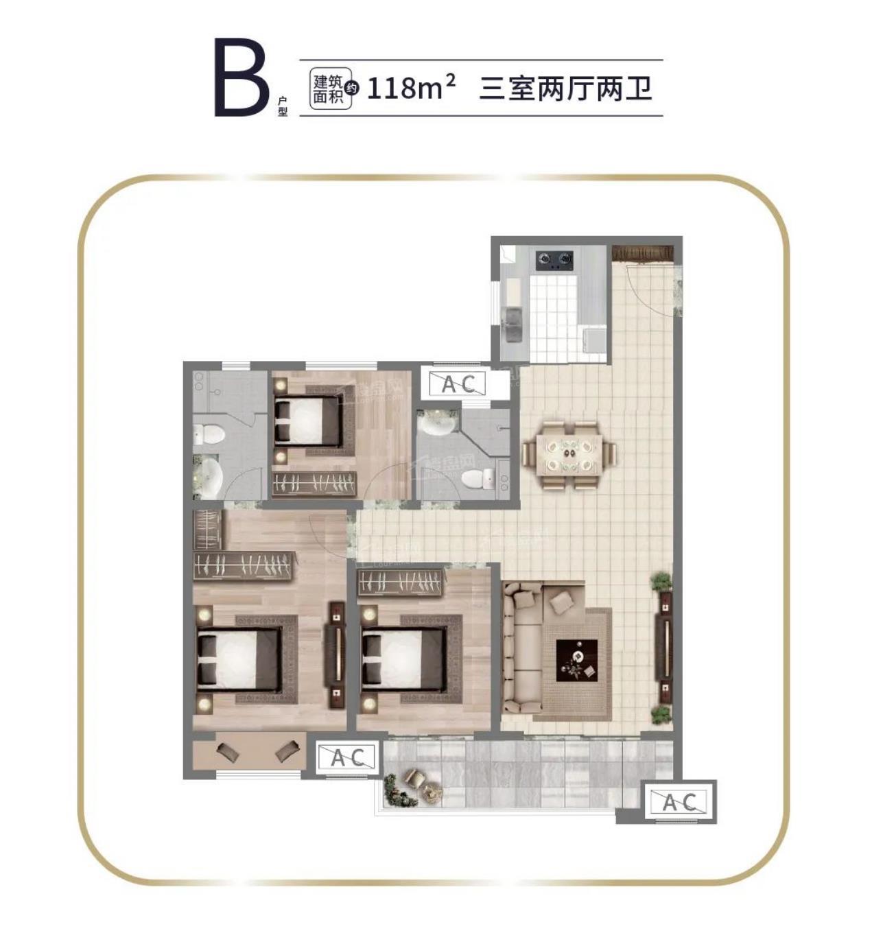 驻马店驻马店中骏世界城4室2厅2卫户型图-驻马店楼盘网