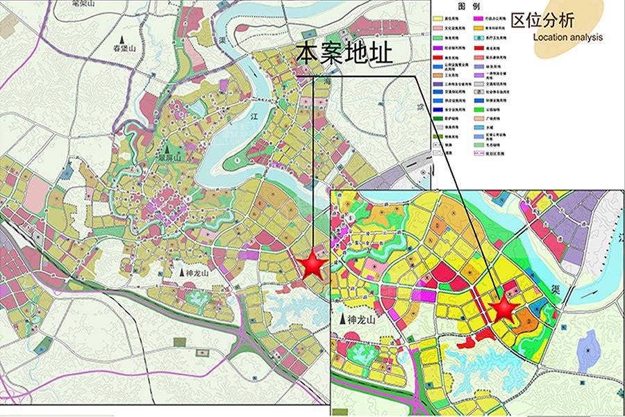 加德·蘭郡府位置图