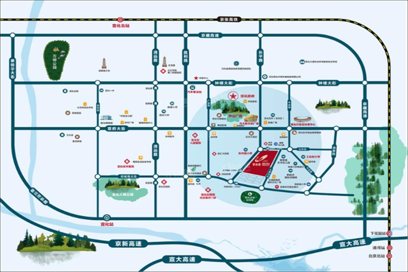 宣化碧桂园首府位置图