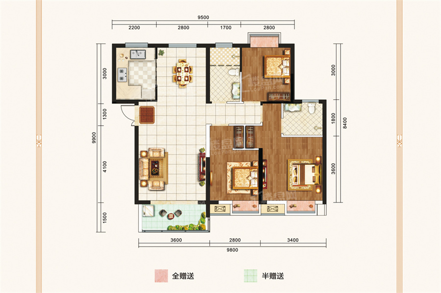 金地学府户型图_房型图_户型图大全-孝感楼盘网