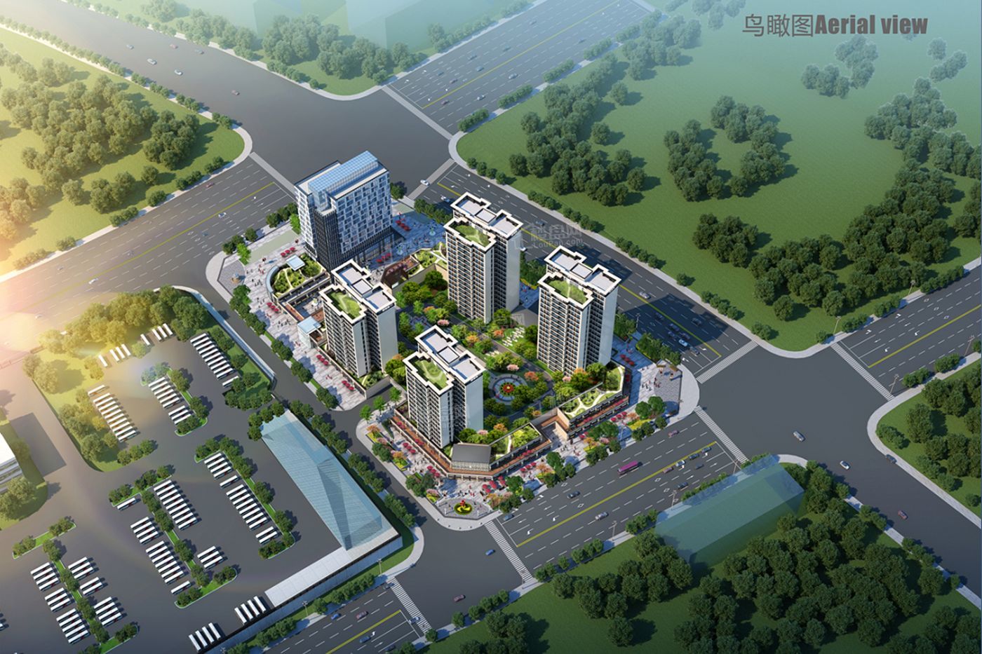 鑫众尚城小区环境舒适；绿植覆盖率高