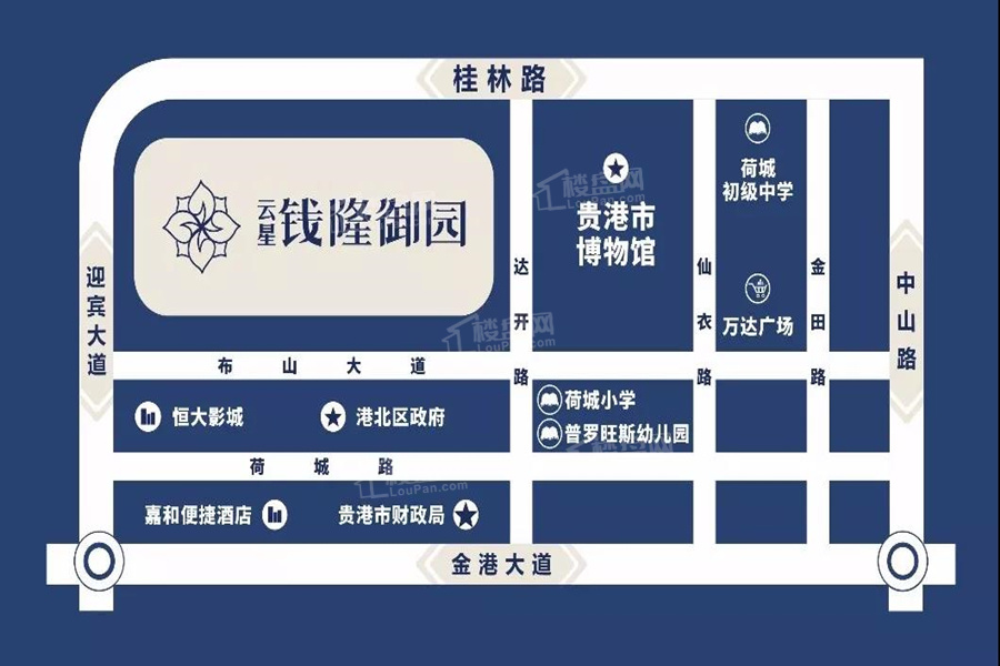 贵港云星钱隆御园位置图