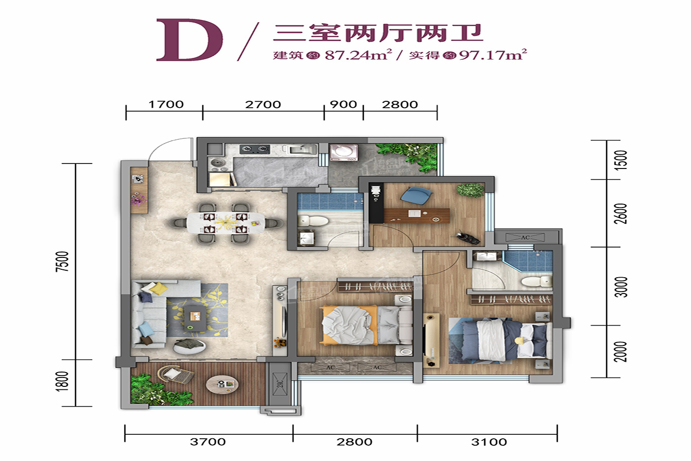 紫云府户型图_房型图_户型图大全-达州楼盘网