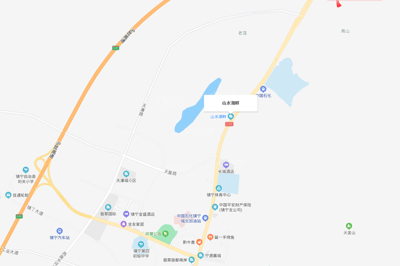 山水湖畔位置图